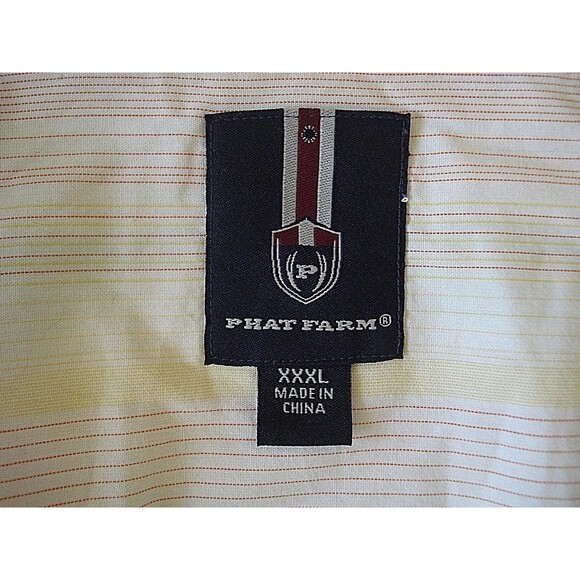 Phat Farm Shirt Pastel Striped Button Front Short Sleeve Mens Size 3XL - Picture 8 of 8